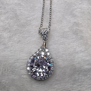3 ct Moissanite Sterling 925 Silver  Necklace